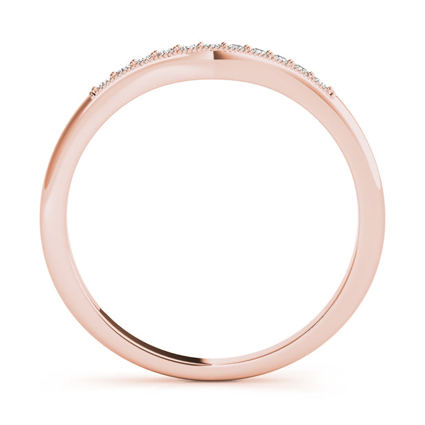 14K Rose Gold 1/10 ct tw Diamond Wedding Ring