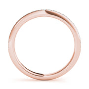 18K Rose Gold 1/6 ct tw Diamond Wedding Ring