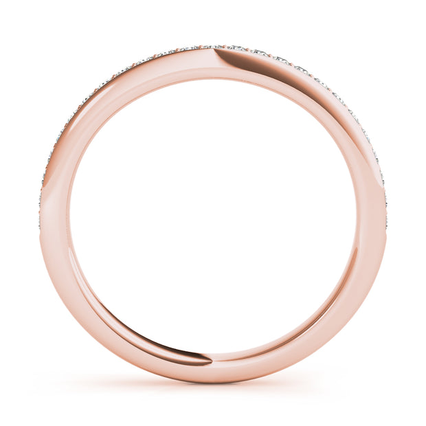 18K Rose Gold 1/6 ct tw Diamond Wedding Ring