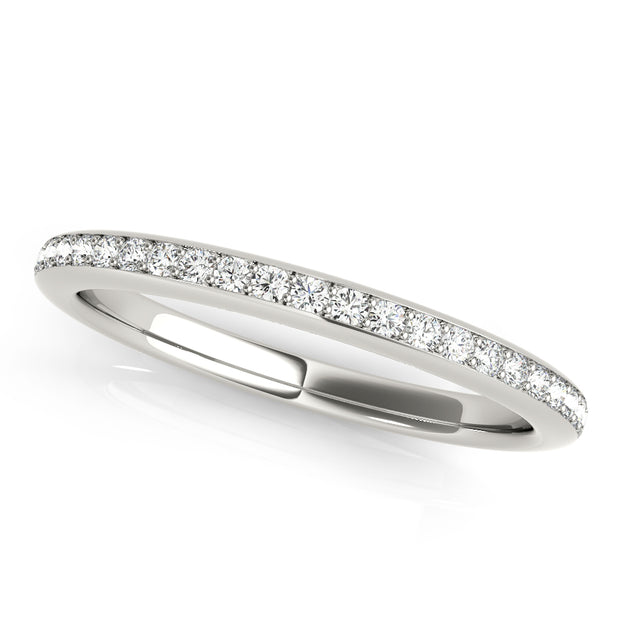 18K White Gold 1/6 ct tw Diamond Wedding Ring