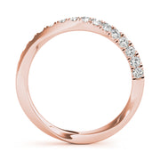 14K Rose Gold 1/5 ct tw Diamond Wedding Ring