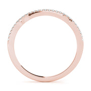 18K Rose Gold 1/10 ct tw Diamond Wedding Ring
