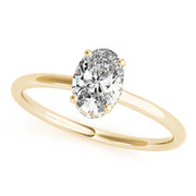 18K Yellow Gold 1/10 ct tw Halo Diamond Engagement Ring