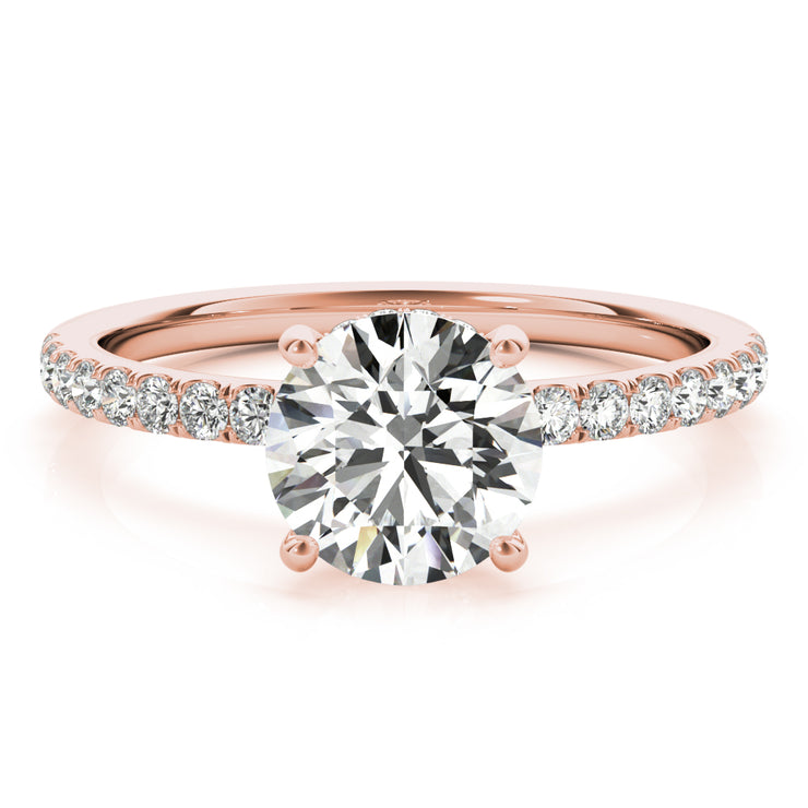18K Rose Gold 1.25 ctw Diamond Halo Engagement Ring