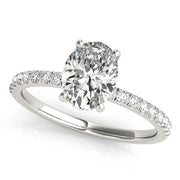 Platinum 1/3 ct tw Halo Diamond Engagement Ring