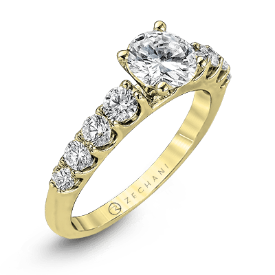 ZR984 Engagement Ring in 14k Gold with Diamonds