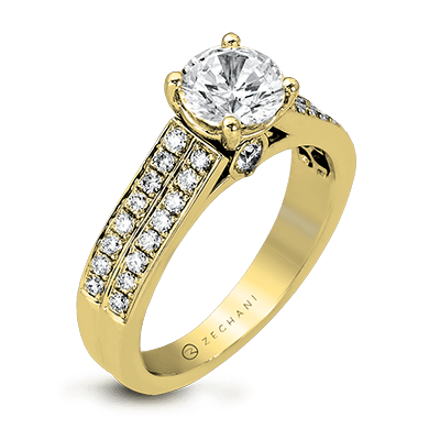 ZR418 Engagement Ring in 14k Gold with Diamonds