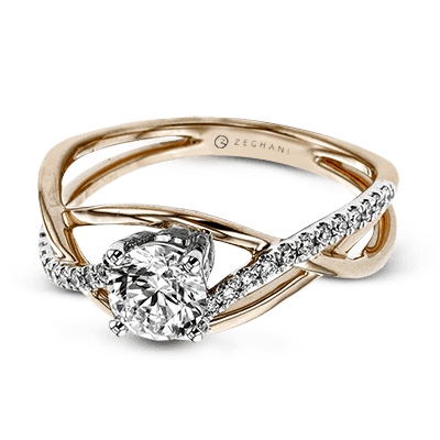 Engagement Ring in 14k Gold with Diamonds