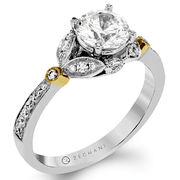 Engagement Ring in 14k Gold with Diamonds