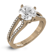 ZR1243 Engagement Ring in 14k Gold with Diamonds