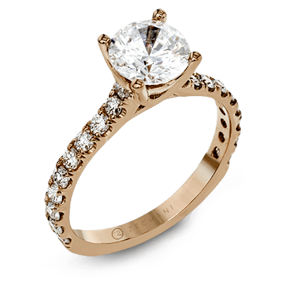 Engagement Ring in 14k Gold with Diamonds