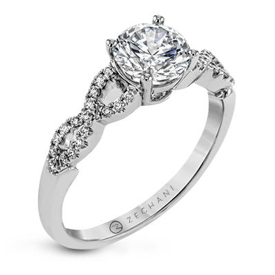 ZR1848 Engagement Ring in 14k Gold with Diamonds