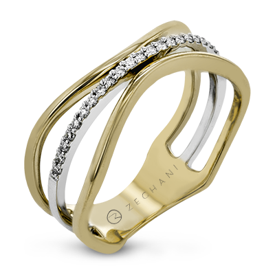 Right Hand Ring in 14k Gold with Diamonds