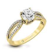 ZR738 Engagement Ring in 14k Gold with Diamonds