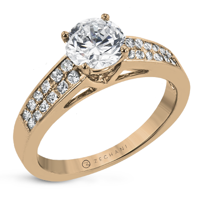 ZR2092 Engagement Ring in 14k Gold