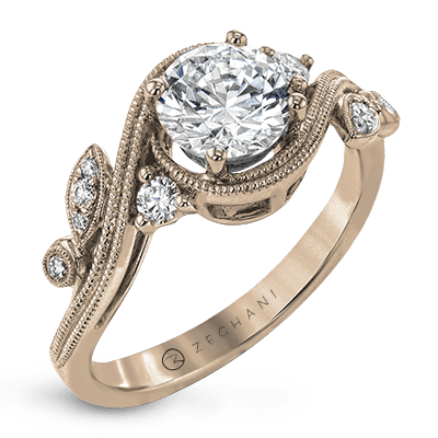 Engagement Ring in 14k Gold with Diamonds