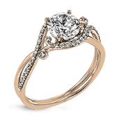 ZR1696 Engagement Ring in 14k Gold with Diamonds