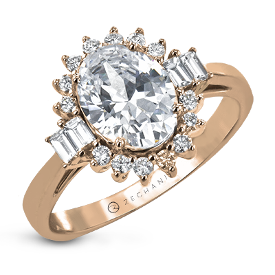 Engagement Ring in 14k Gold with Diamonds