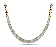 14K Yellow Gold Round Diamond Fashion Necklace