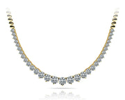 14K Yellow Gold Multi-Diamond Fashion Necklace