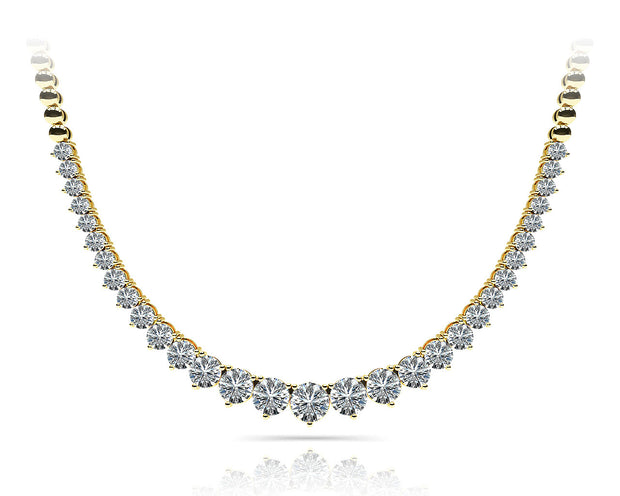 14K Yellow Gold Multi-Diamond Fashion Necklace