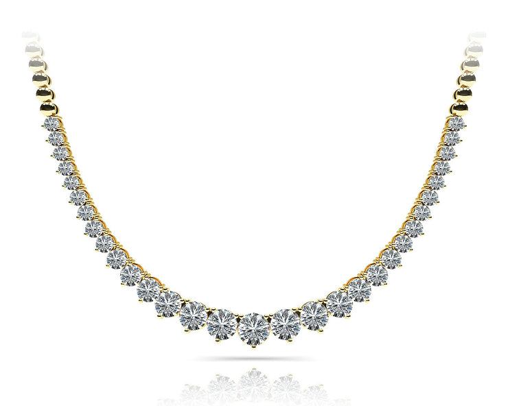 14K Yellow Gold Multi-Diamond Fashion Necklace
