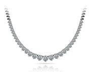Round Diamond Multi-Stone Graduating Necklace