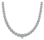 Multi-Diamond Round Graduated Necklace