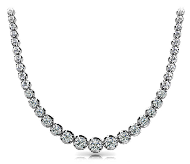 Round Diamond Multi-Stone Necklace