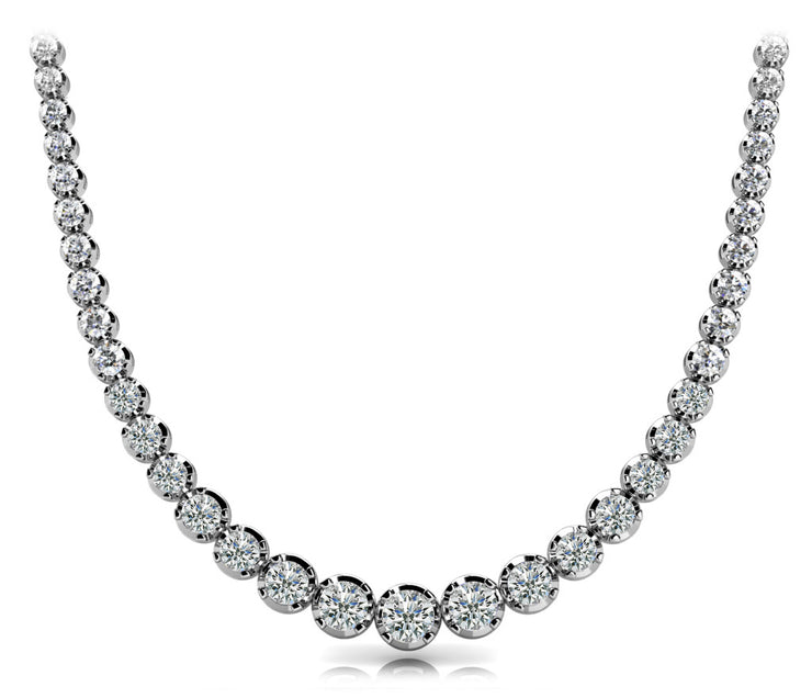 Round Diamond Multi-Stone Necklace