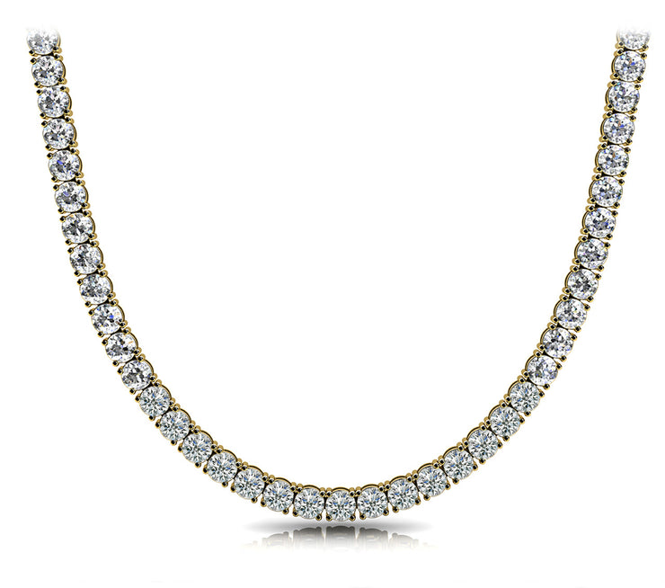 14K Yellow Gold Multi-Diamond Statement Necklace