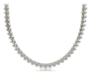 14K Yellow Gold Round Diamond Fashion Necklace