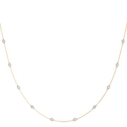 14K Rose Gold 1 ct Diamond Chain Necklace