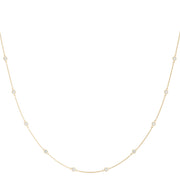 14K Yellow Gold 1 ct Diamond Fashion Necklace