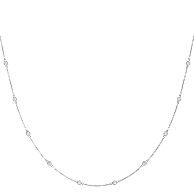 10-Diamond Round Pendant Necklace