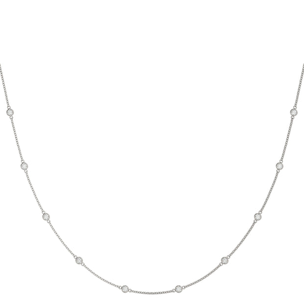 10-Diamond Round Pendant Necklace