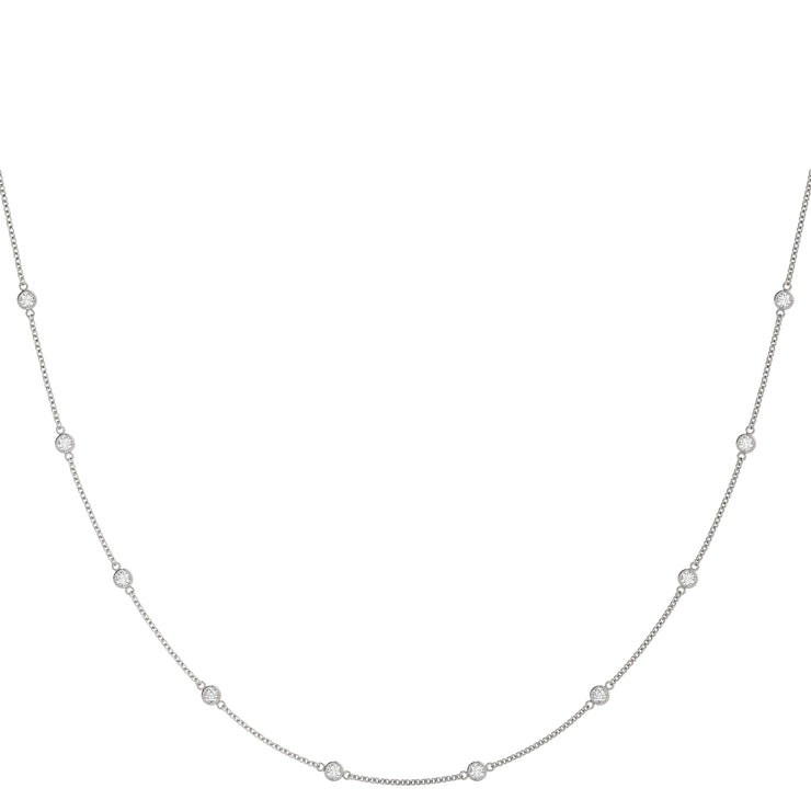 10-Diamond Round Pendant Necklace