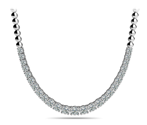 Round Diamond Multi-Stone Fashion Necklace