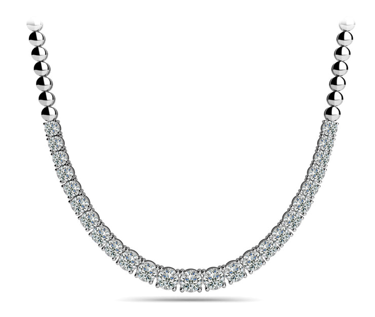 Round Diamond Multi-Stone Fashion Necklace