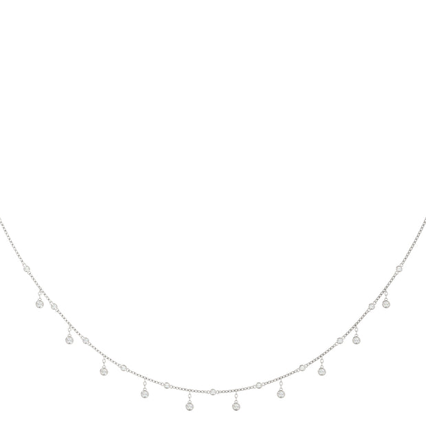Multi-Diamond Round Pendant Necklace