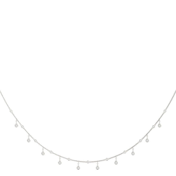 Multi-Diamond Round Pendant Necklace