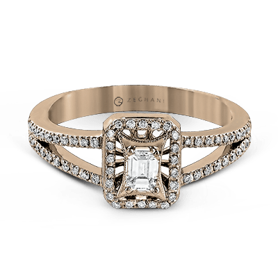 Engagement Ring in 14k Gold with Diamonds