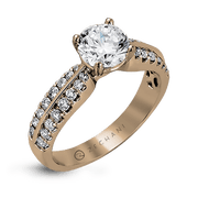 ZR322 Engagement Ring in 14k Gold with Diamonds