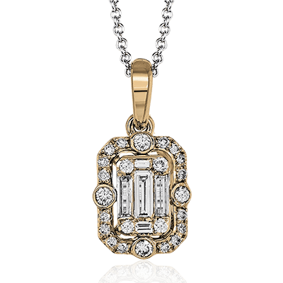 Pendant in 14k Gold with Diamonds