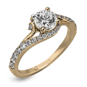 Engagement Ring in 14k Gold with Diamonds