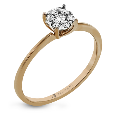 ZR1587 Engagement Ring in 14k Gold with Diamonds