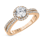 Engagement Ring in 14k Gold with Diamonds