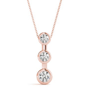 Three Stone Diamond Pendant