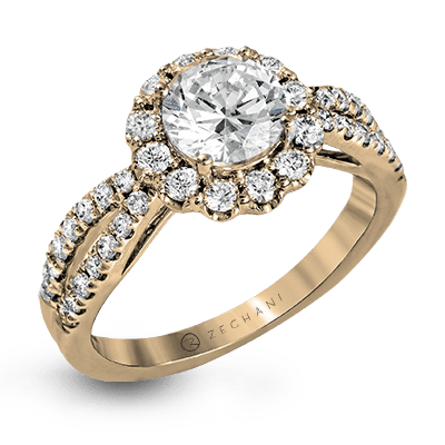 Engagement Ring in 14k Gold with Diamonds