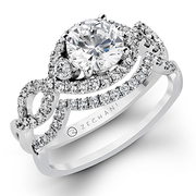 ZR422 Wedding Set in 14k Gold with Diamonds